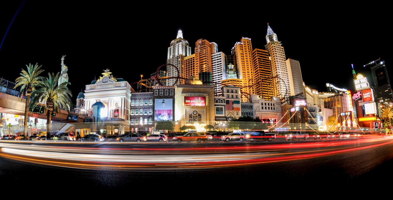 Approaching the Famous Las Vegas Strip on Your Drive